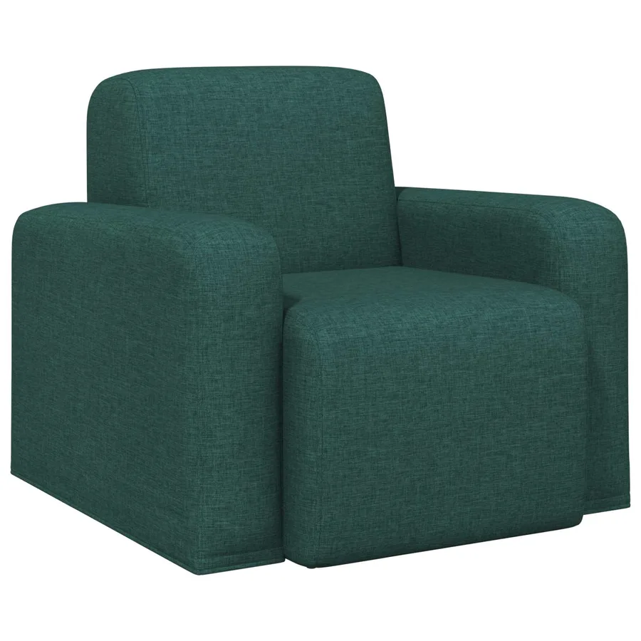 Fauteuil Vert foncé Tissu - 2