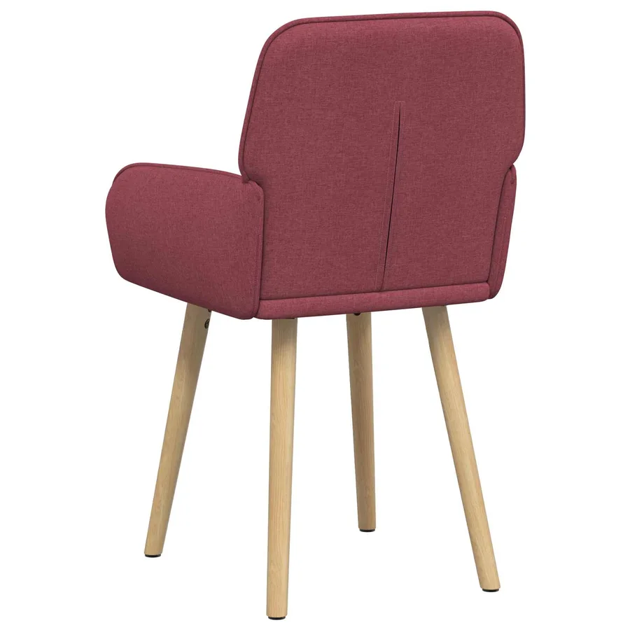 Chaises de salle à manger 2 pcs Tissu Bordeaux - 5