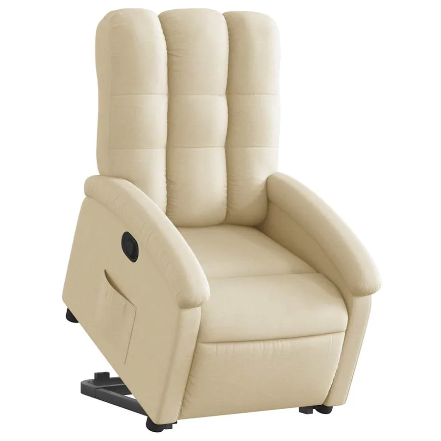 Fauteuil inclinable Crème Tissu - 3