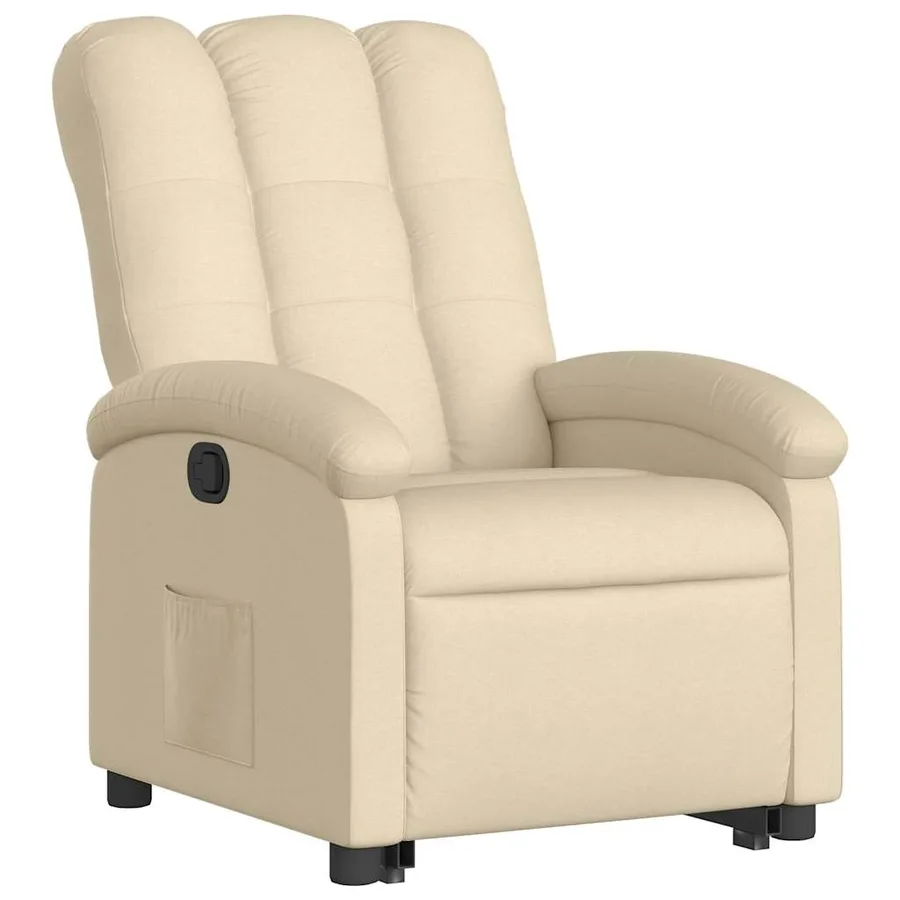 Fauteuil inclinable Crème Tissu - 4