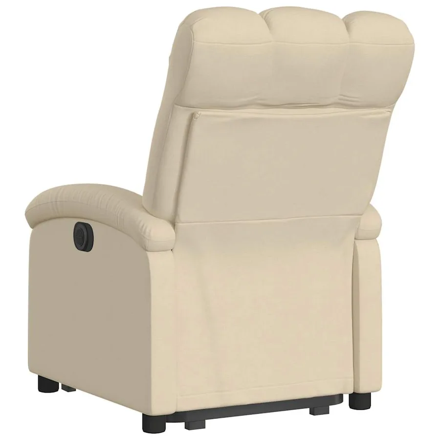 Fauteuil inclinable Crème Tissu - 5