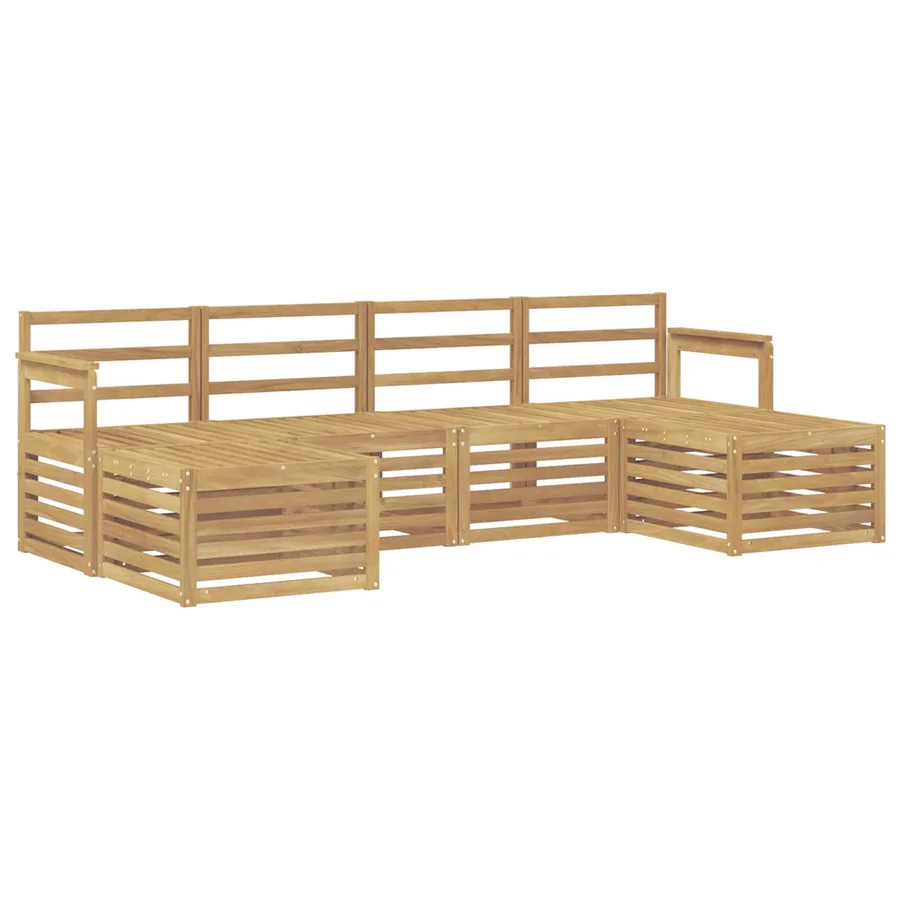 Ensemble de canapés d'extérieur 5 pcs Blanc 249 x 122,5 x 73 cm - 2