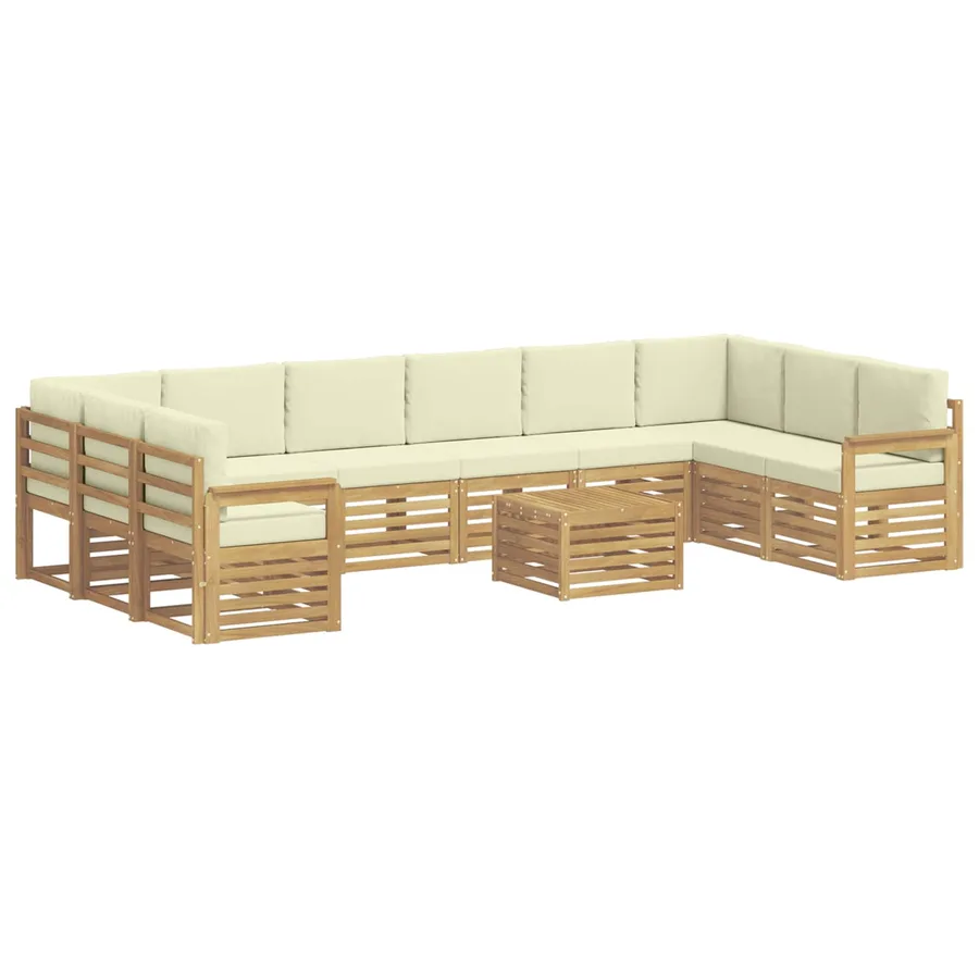 Ensemble de canapés d'extérieur 8 pcs Blanc et Crème - 2