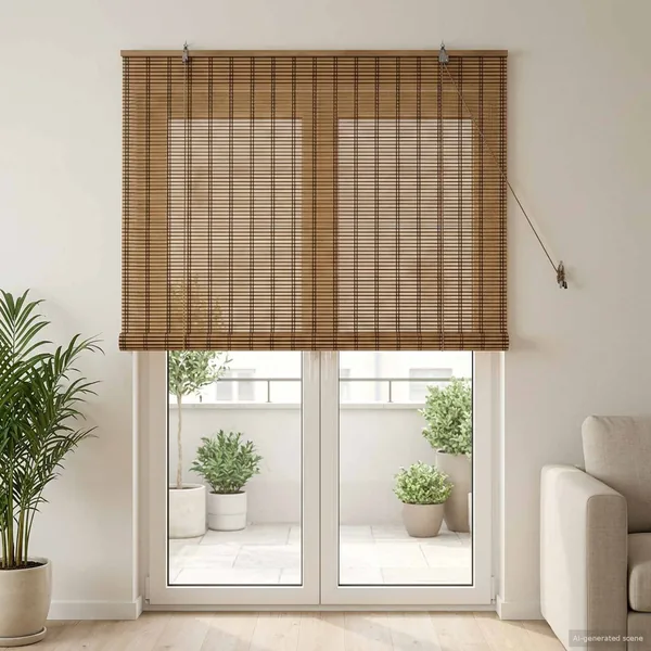 Store enrouleur Marron 130 x 220 cm Bambou