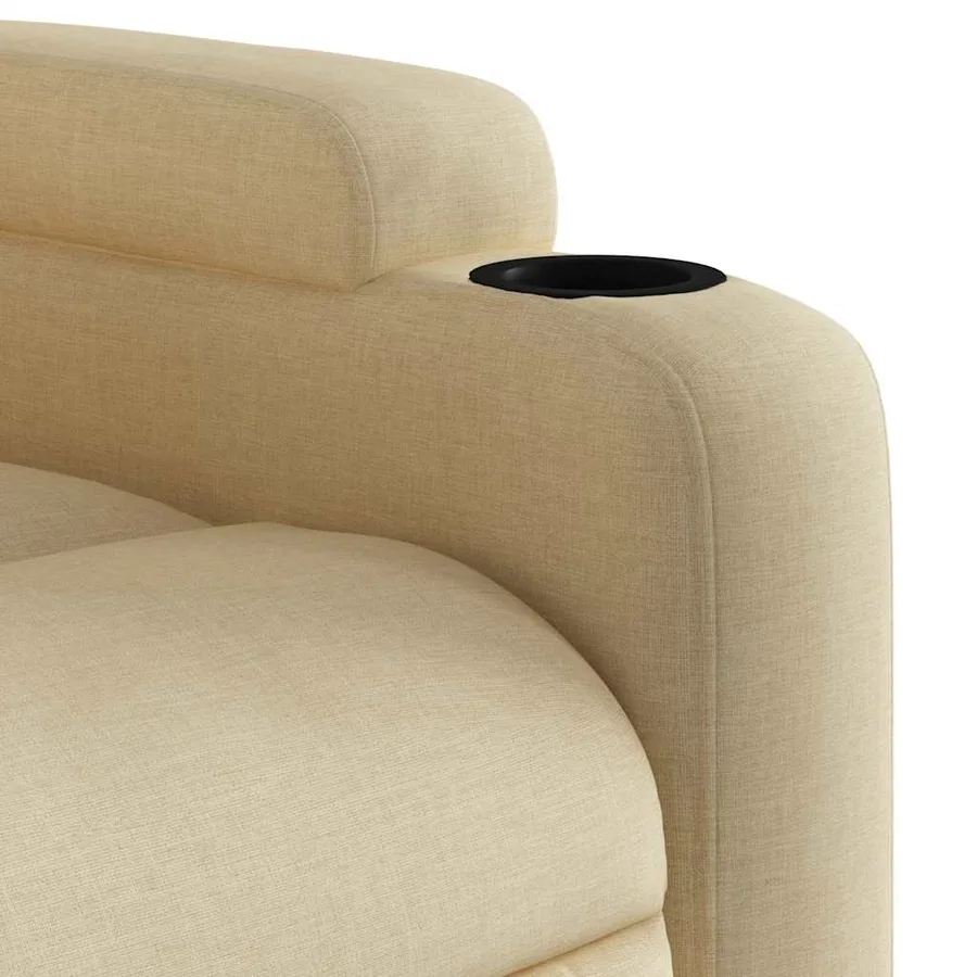 Fauteuil inclinable Crème Tissu - 11