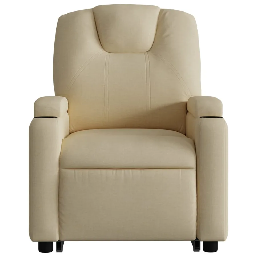Fauteuil inclinable Crème Tissu - 9