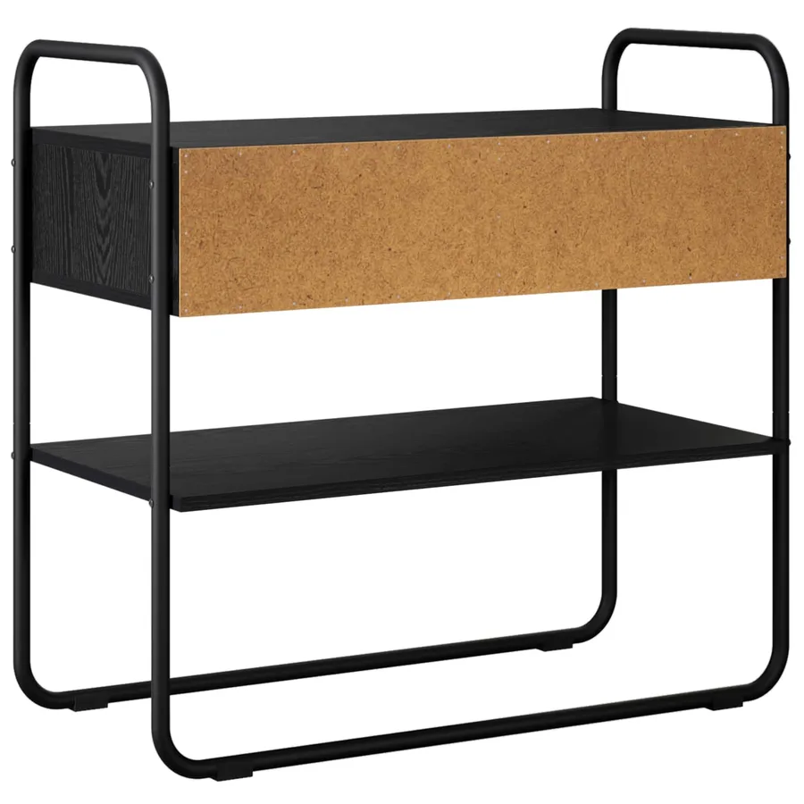 Table console Chêne noir 100 x 40 x 75 cm Bois d'ingénierie - 7