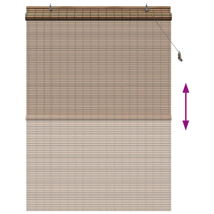 Store enrouleur Marron 160 x 220 cm Bambou - 6