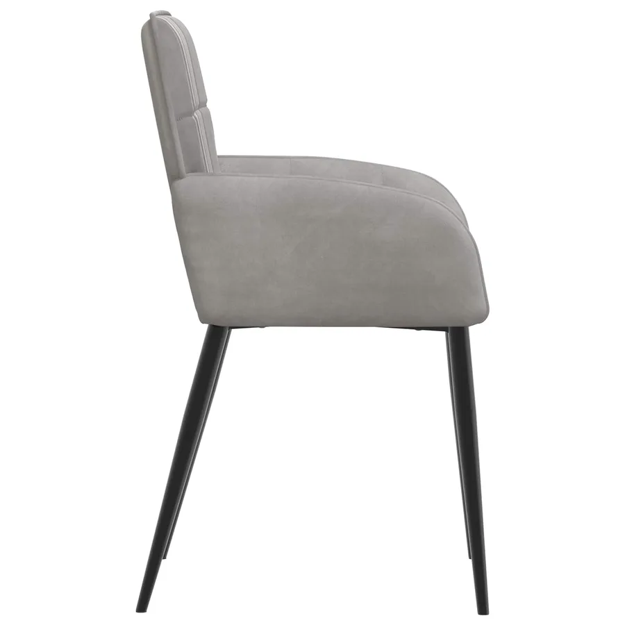 Chaises de salle à manger 4 pcs Velours Gris clair - 4