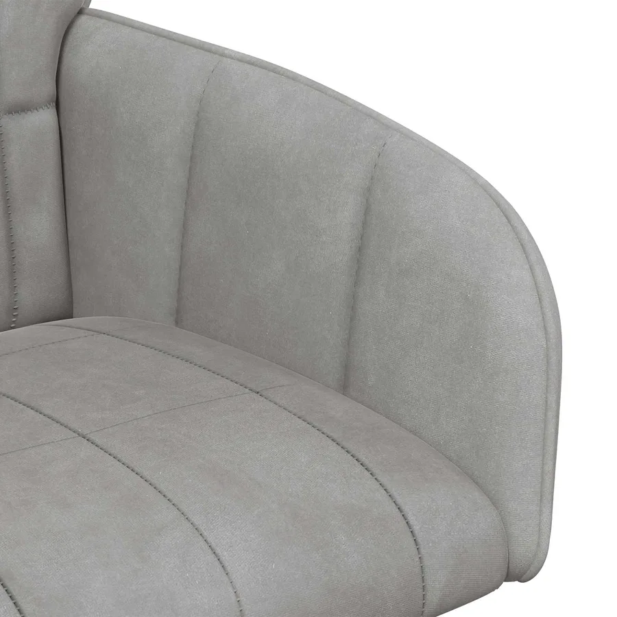 Chaises de salle à manger 4 pcs Velours Gris clair - 6
