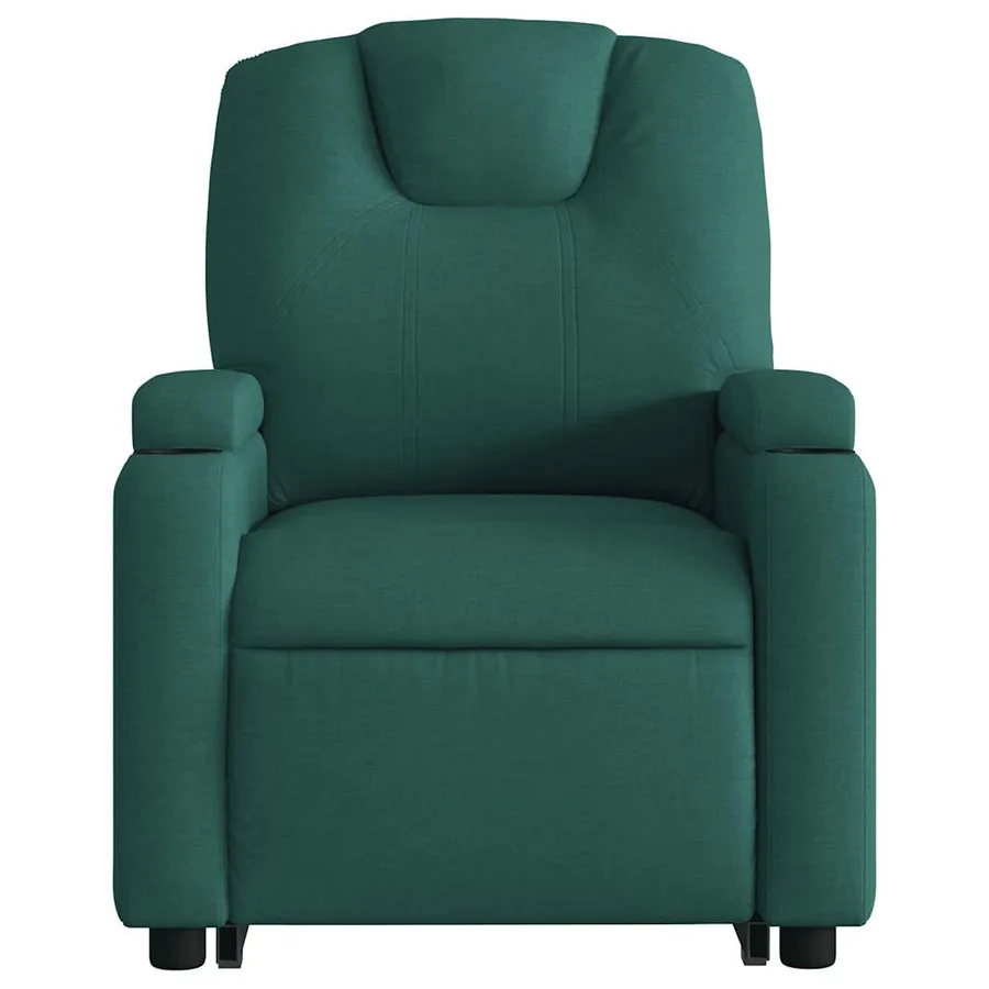 Fauteuil inclinable de massage électrique Vert foncé Tissu - 9