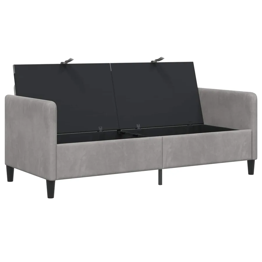 Sofa avec rangement Gris clair 172 x 78 x 87 cm Polyester - 4