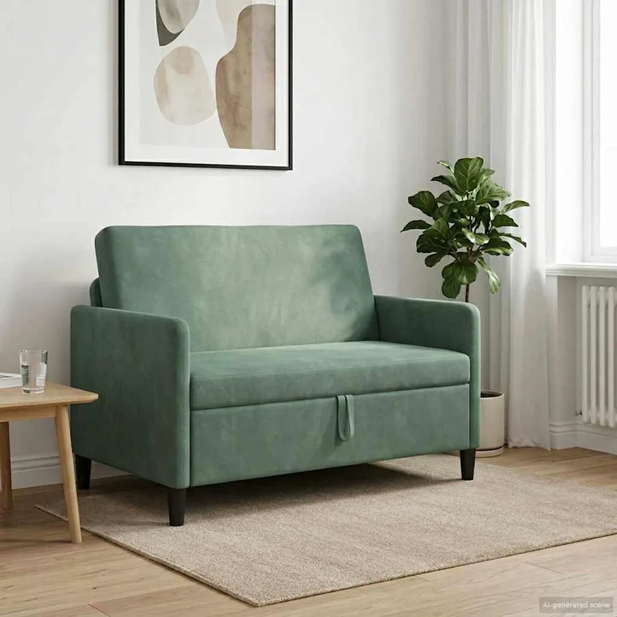 Sofa avec rangement Vert Mer 122 x 78 x 87 cm Polyester
