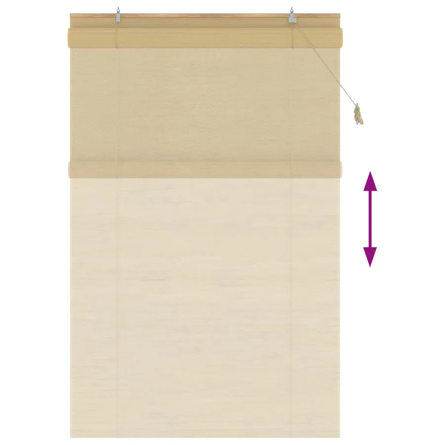 Store enrouleur Naturel 140 x 220 cm Bambou - 6