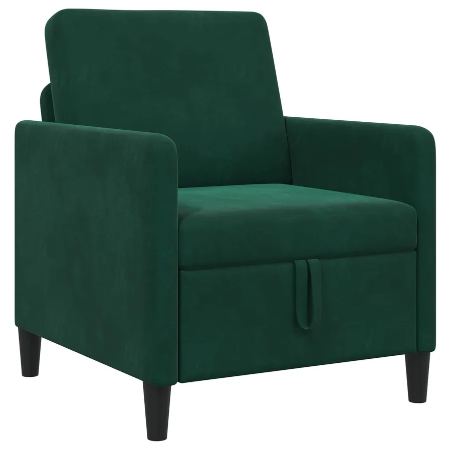 Sofa avec rangement Vert foncé 72 x 78 x 87 cm Polyester - 2