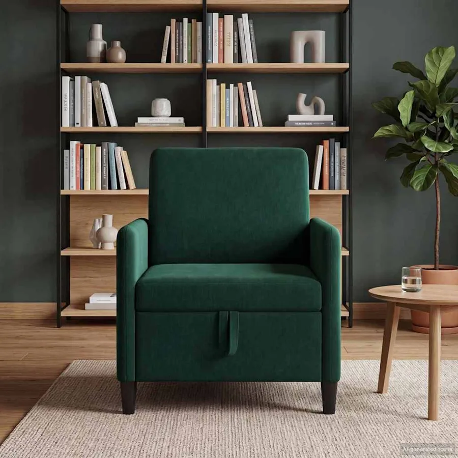 Sofa avec rangement Vert foncé 72 x 78 x 87 cm Polyester - 3