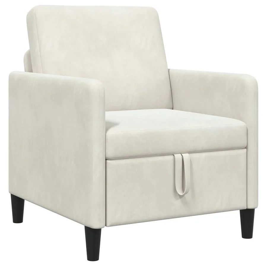 Sofa avec rangement Crème 72 x 78 x 87 cm Polyester - 2