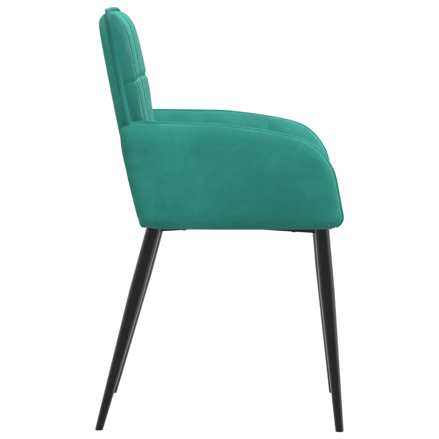 Chaises de salle à manger 4 pcs Velours Turquoise - 4