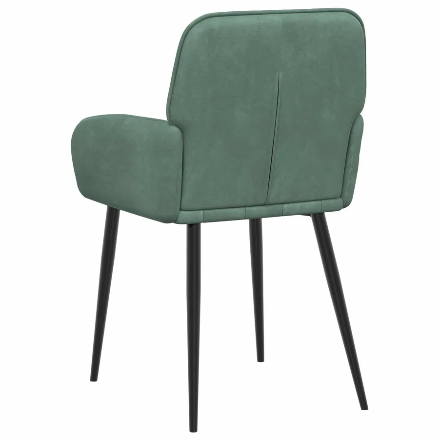 Chaises de salle à manger 6 pcs Velours Vert Mer - 5