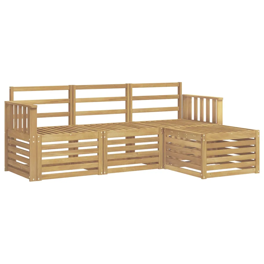 Ensemble de canapés d'extérieur 4 pcs Blanc - 2