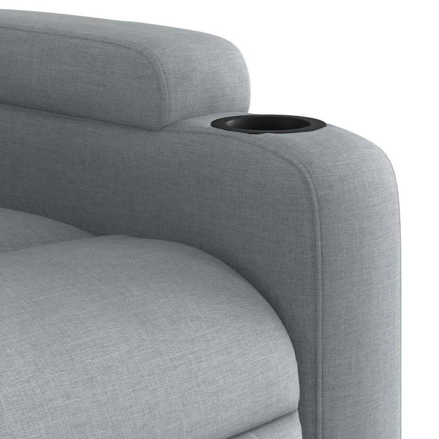 Fauteuil de massage inclinable Gris clair Tissu - 11