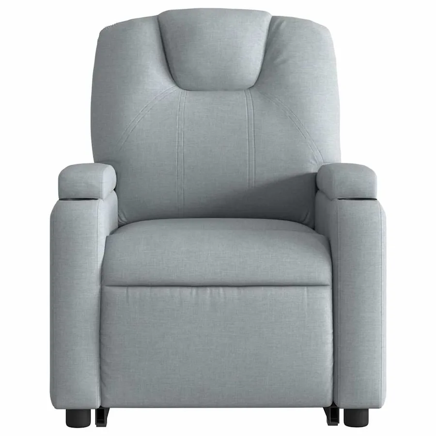 Fauteuil de massage inclinable Gris clair Tissu - 9