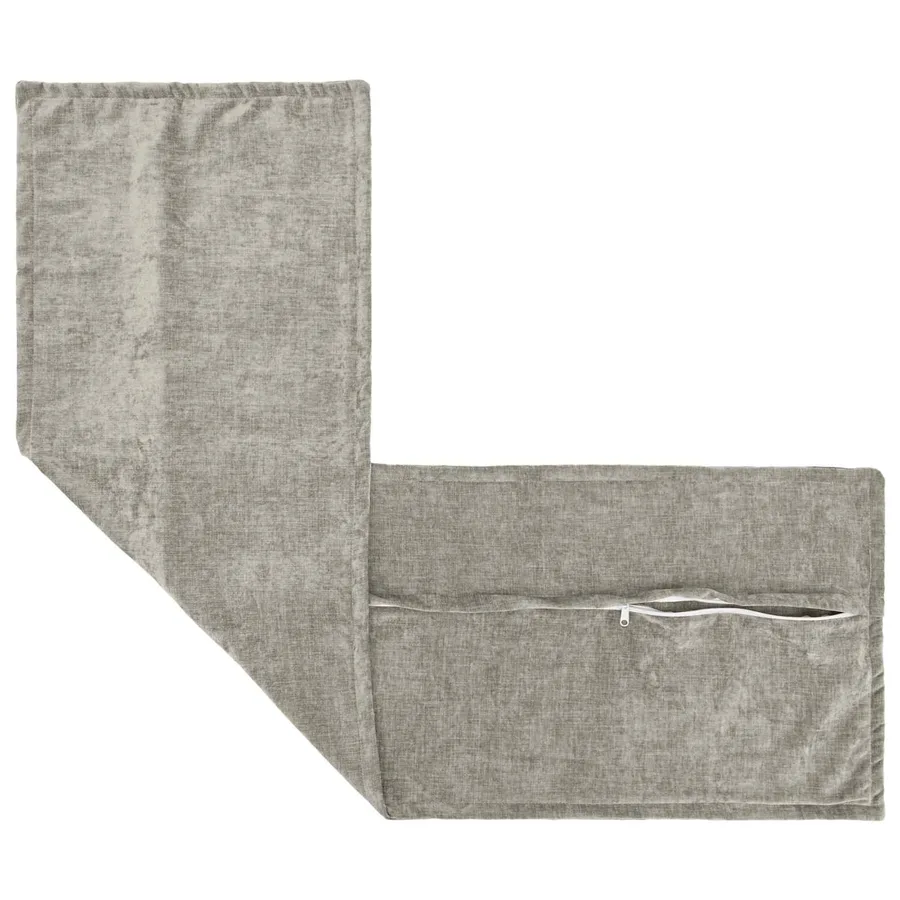 Housse de coussin 2 pcs HOUTEN Gris clair 40 x 145 cm - 3