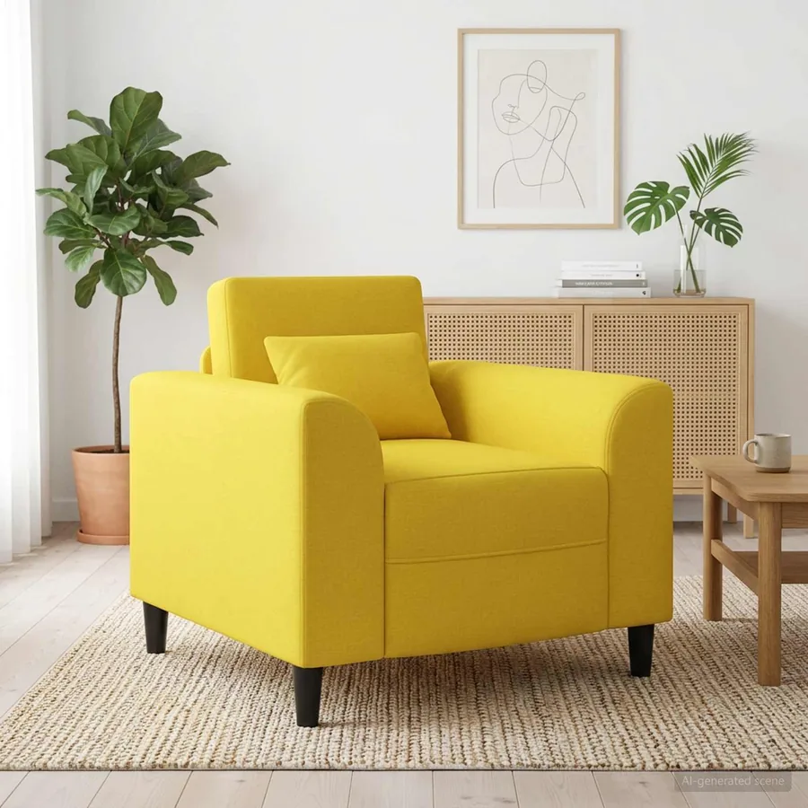 Fauteuil Jaune clair Tissu