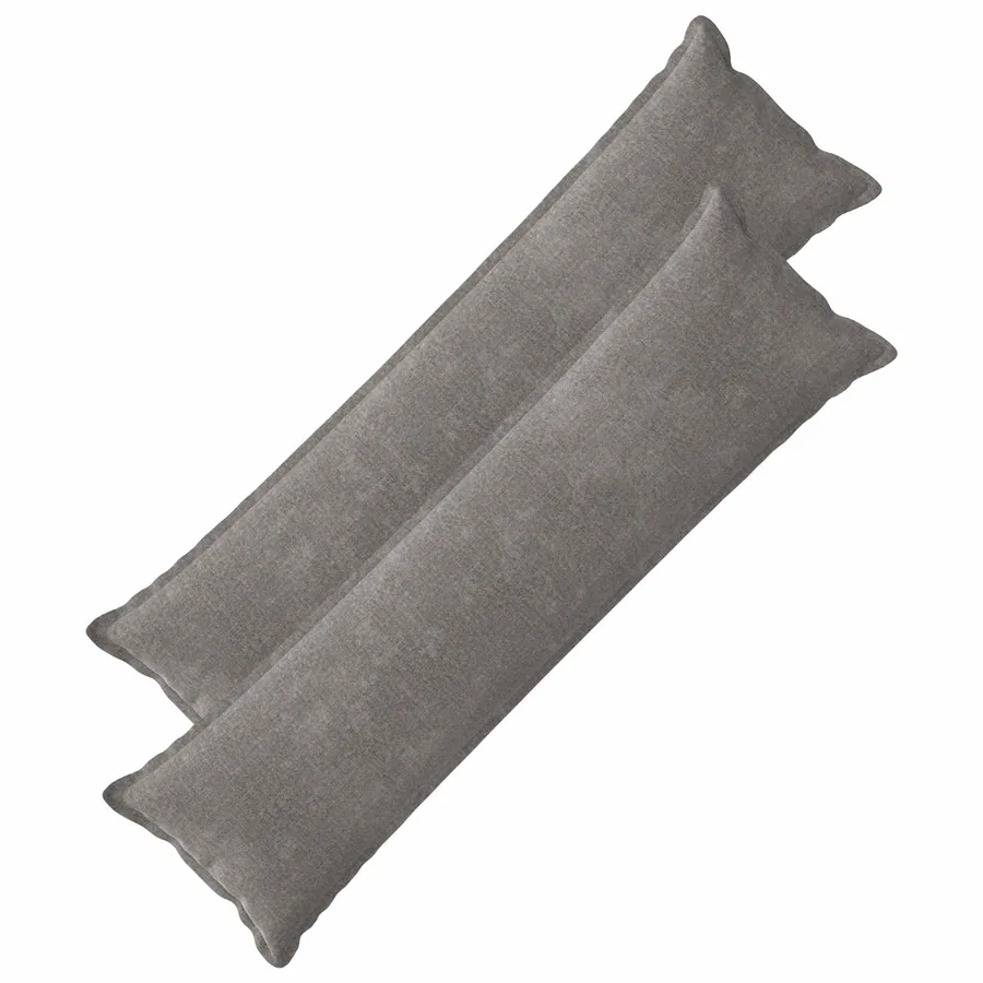 Housse de coussin 2 pcs HOUTEN Gris foncé 40 x 145 cm