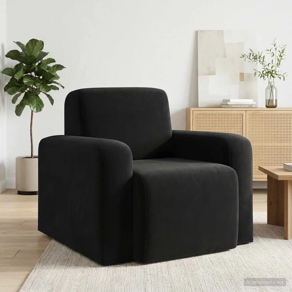 Fauteuil Noir Velours