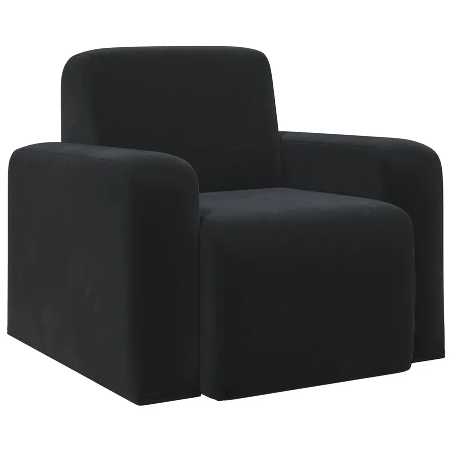Fauteuil Noir Velours - 2