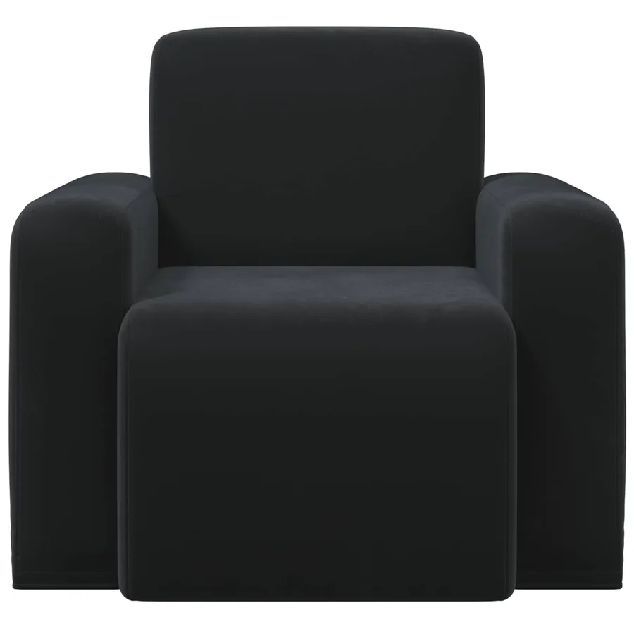 Fauteuil Noir Velours - 3