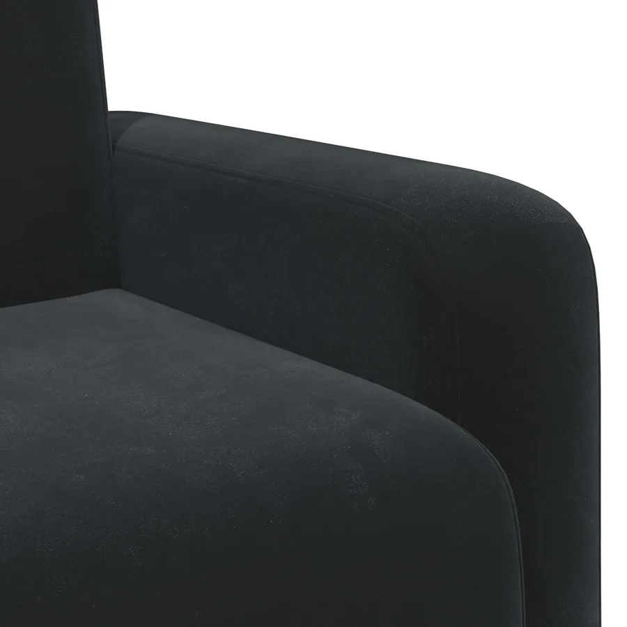 Fauteuil Noir Velours - 6
