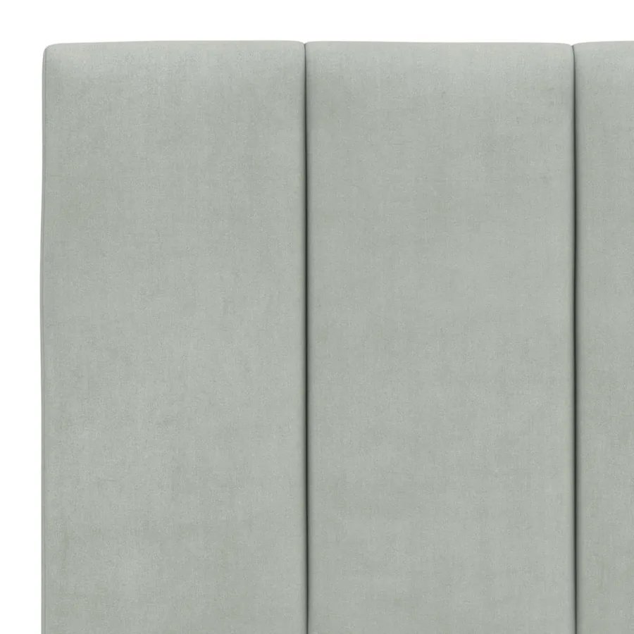 Coussin de tête de lit Hanko gris clair 152 cm velours - 8