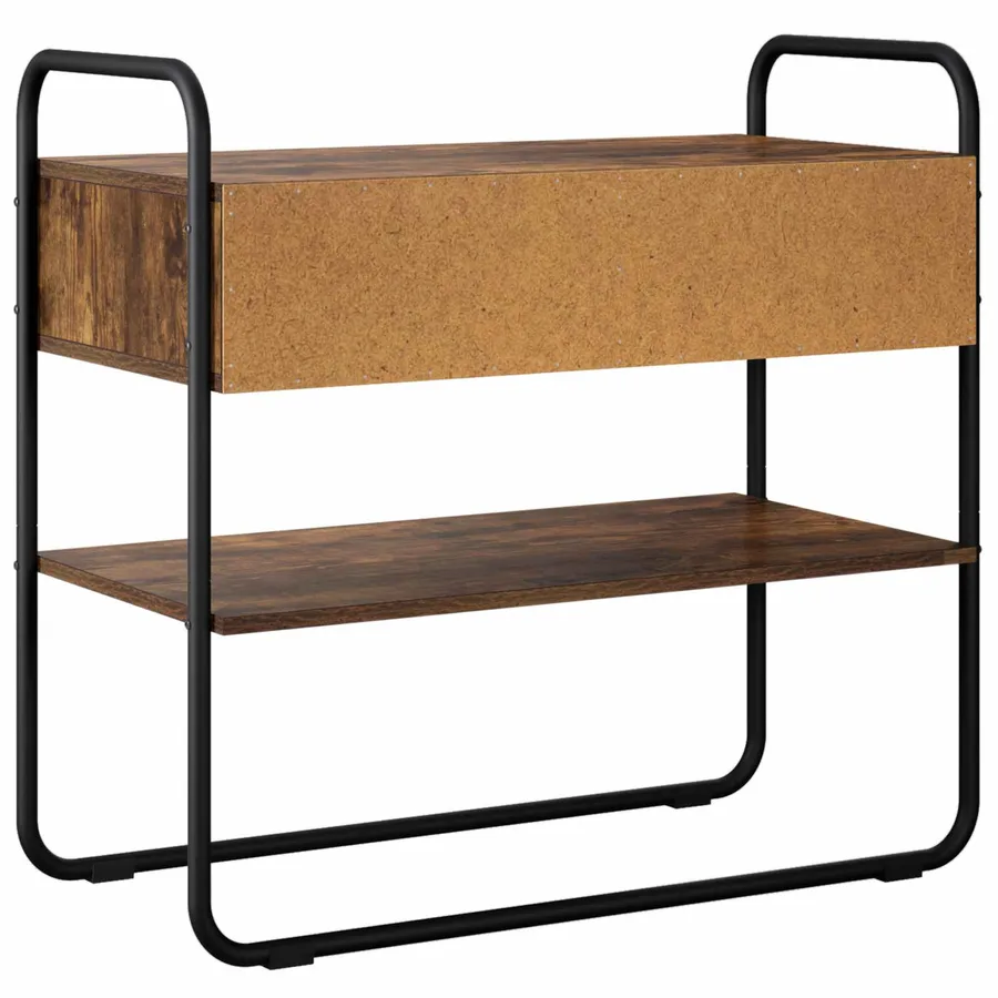Table console Chêne fumé 100 x 40 x 75 cm Bois d'ingénierie - 7