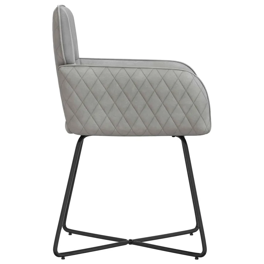 Chaises de salle à manger 4 pcs Velours Gris clair - 4