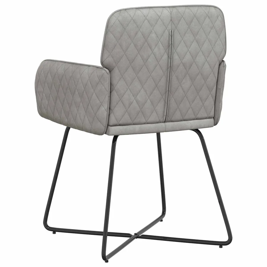 Chaises de salle à manger 4 pcs Velours Gris clair - 5