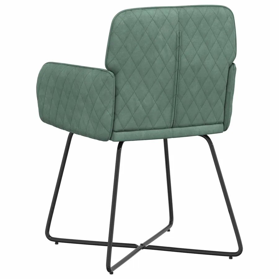 Chaises de salle à manger 6 pcs Velours Vert Mer - 5