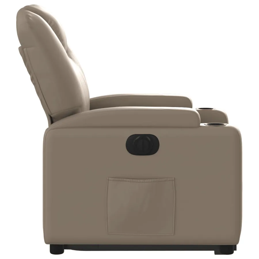 Fauteuil inclinable électrique cappuccino similicuir - 10