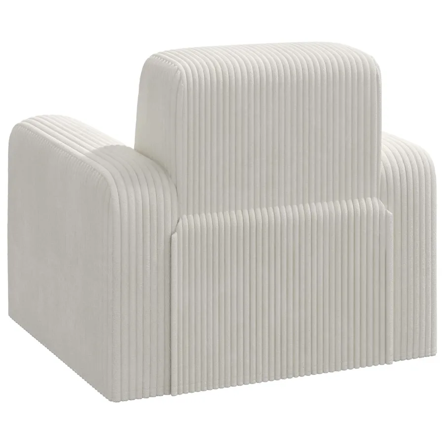 Fauteuil Crème velours côtelé - 5