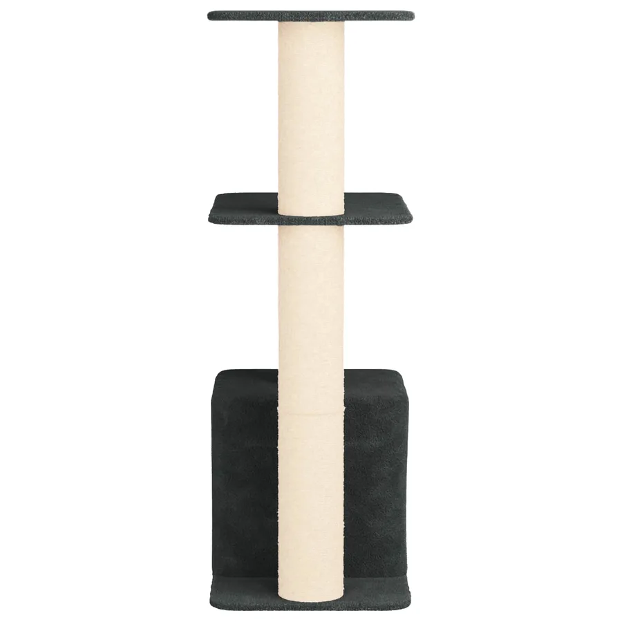 Arbre à chat avec poteaux à griffer en sisal Gris foncé 133 cm - 5