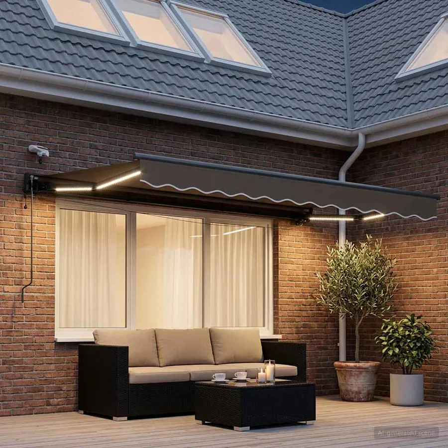 Auvent rétractable électrique Taupe 3,5 x 2 m - 3