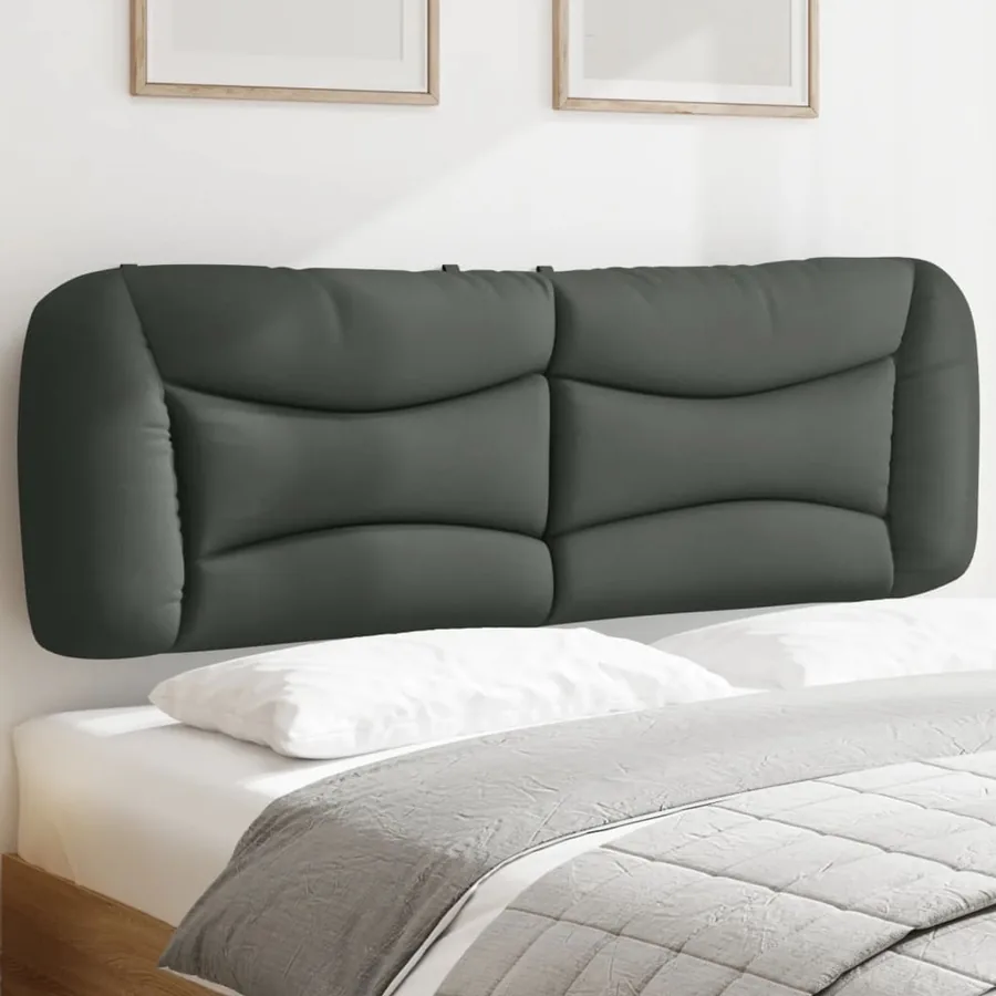 Coussin de tête de lit Hvar gris foncé 152 cm tissu