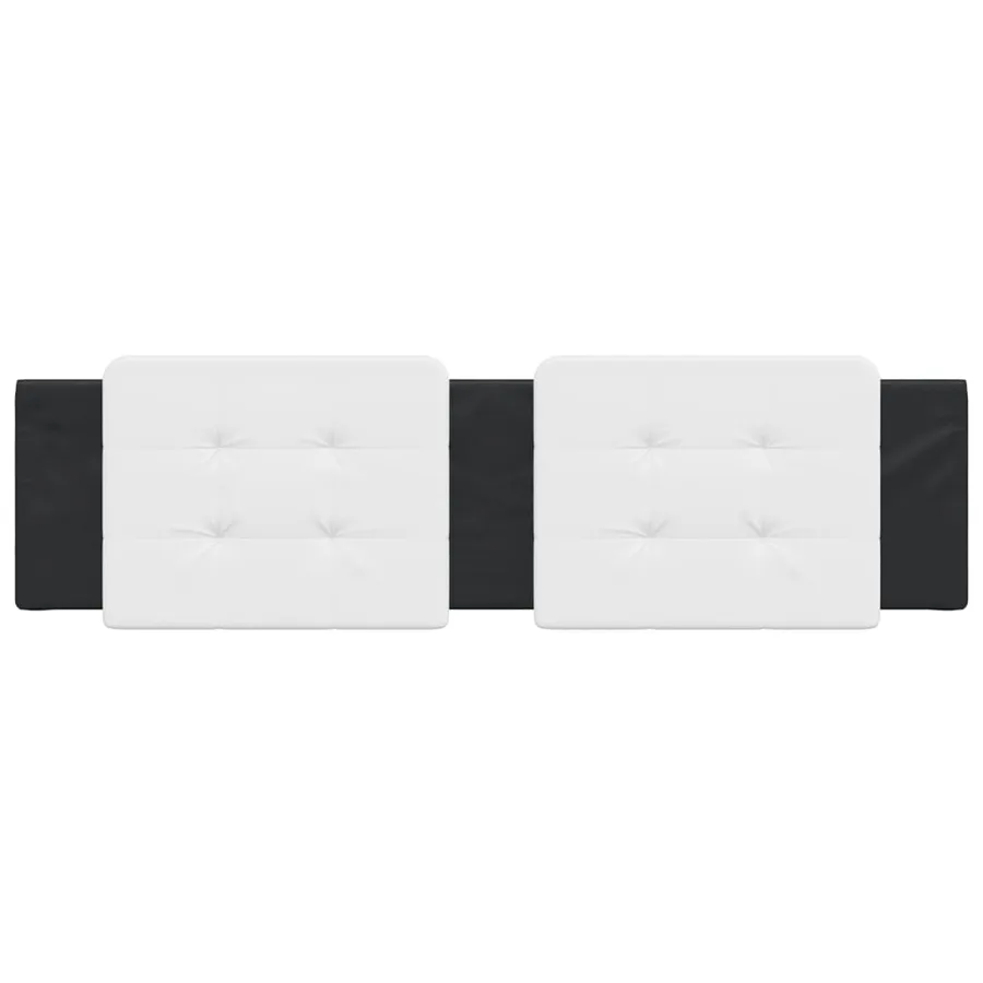 Coussin de tête de lit Zadar blanc et noir 183 cm similicuir - 4
