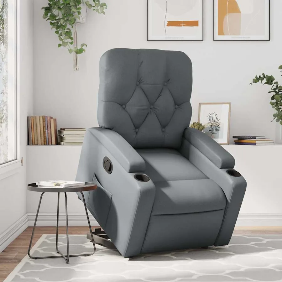 Fauteuil inclinable Gris Similicuir - 16