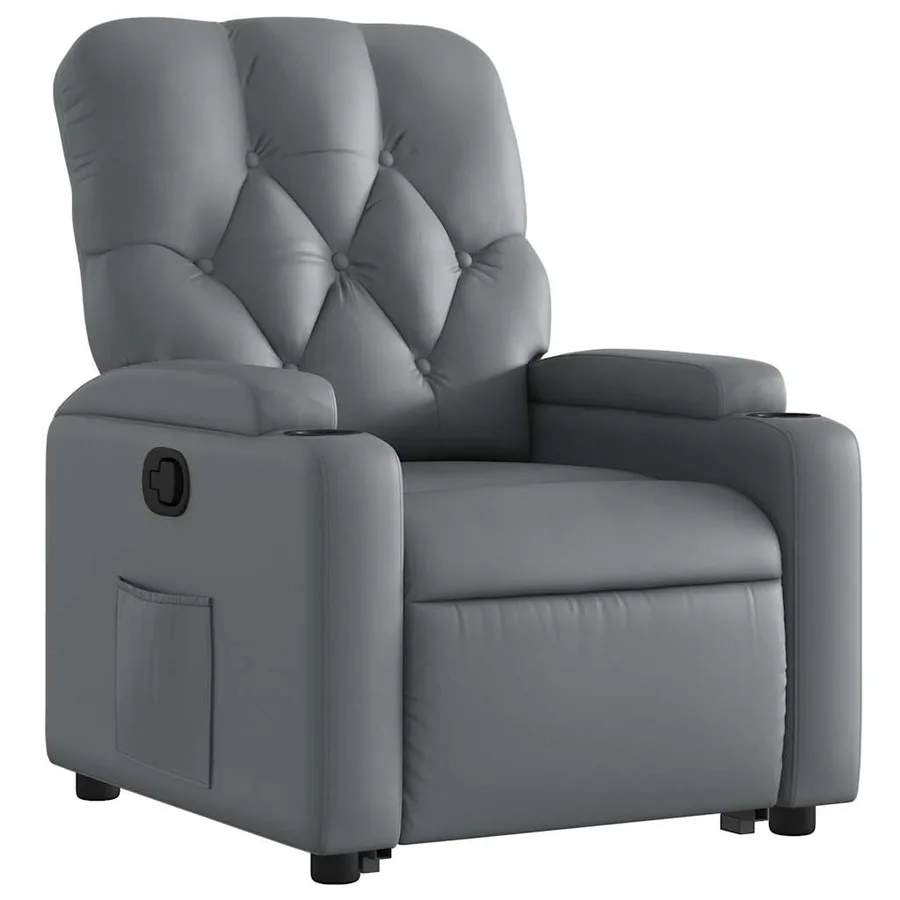 Fauteuil inclinable Gris Similicuir - 4