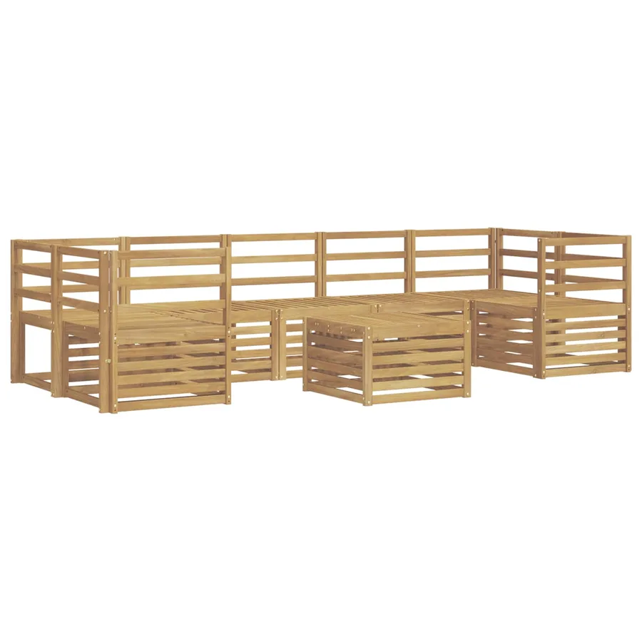 Ensemble de canapés d'extérieur 8 pcs Blanc - 2