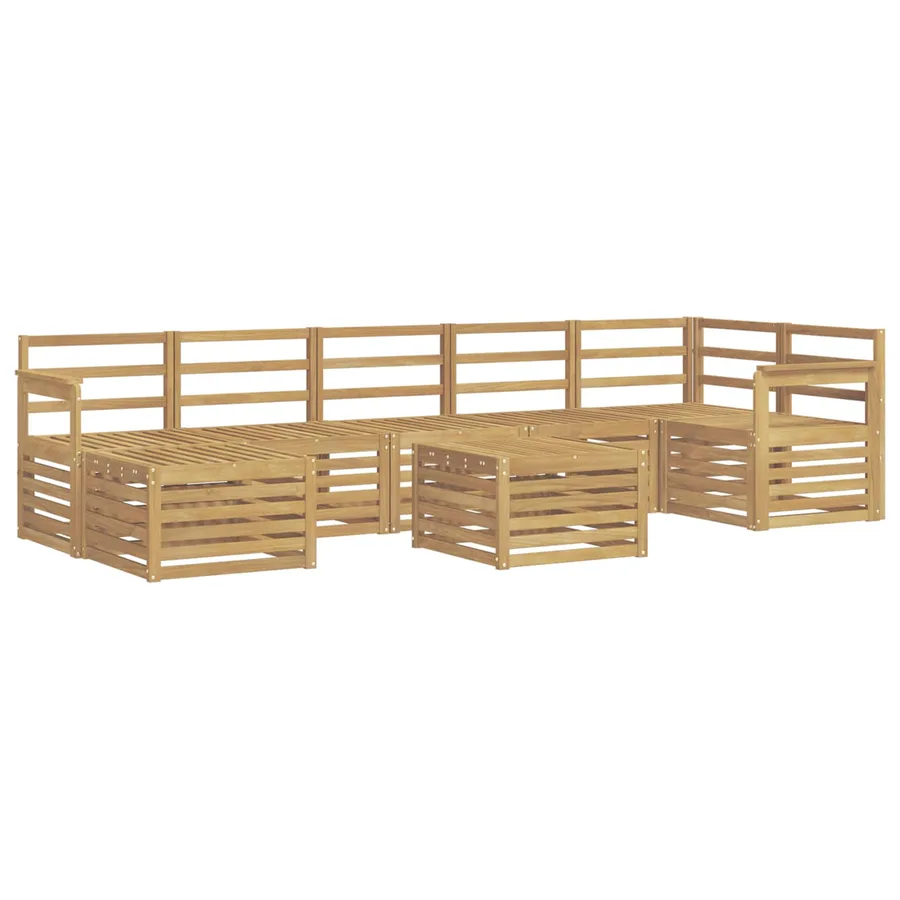 Ensemble de canapés d'extérieur 8 pcs Blanc 59 x 59 x 37 cm - 2