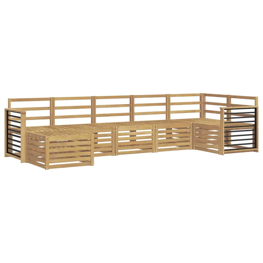 Ensemble de canapés d'extérieur 7 pcs Blanc - 2
