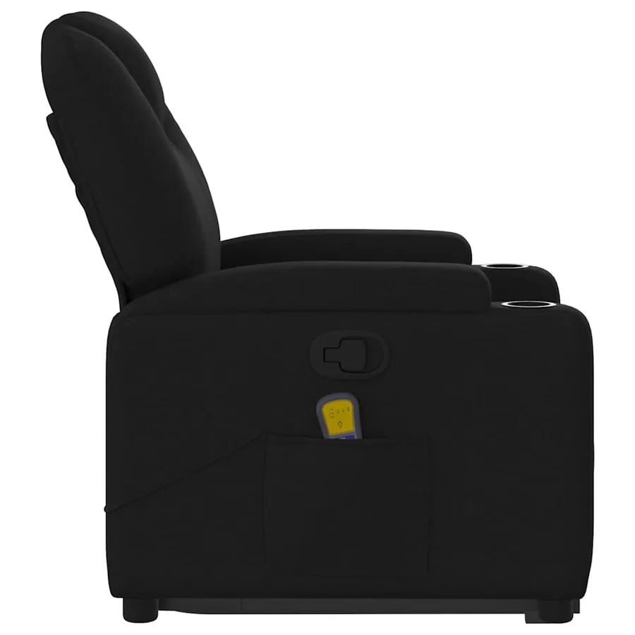 Fauteuil de massage inclinable Noir Tissu - 10